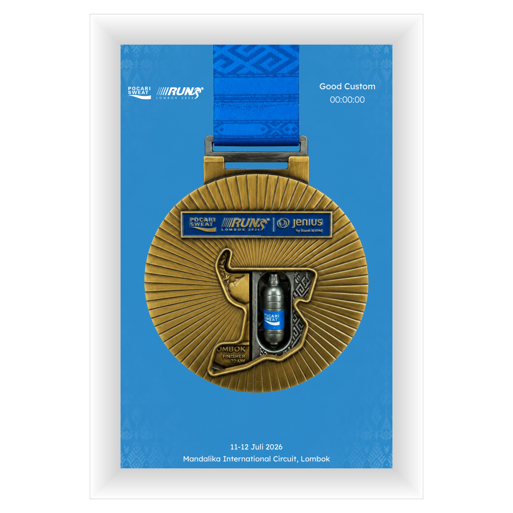 Good Custom Medal Frame Pocari Sweat Run Lombok 2026